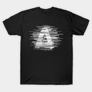 Distorted Letter A Design T-Shirt